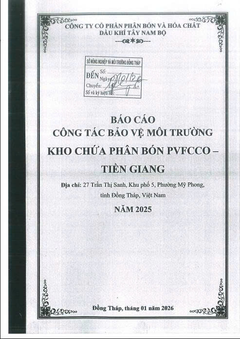 Báo cáo công tác bảo vệ môi trường